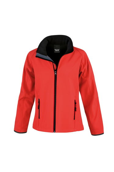 Result Womens/Ladies Core Printable Softshell Jacket - Red /Black