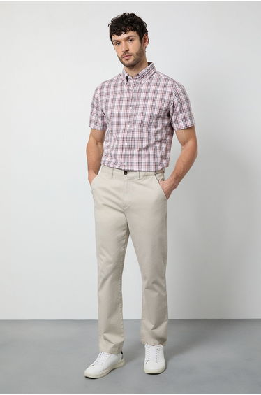 Pink Madras Check Short Sleeve Shirt