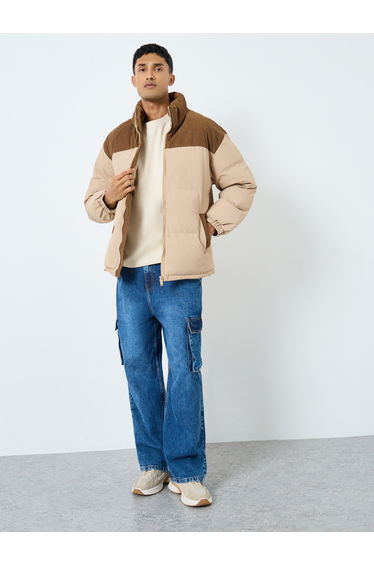 Men Oversized Zip Up Quilted Puffer Jackets