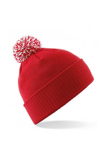 Beechfield Unisex Adult Beanie - Classic Red/White