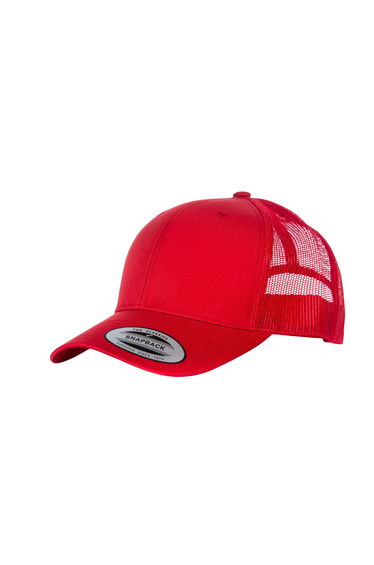 Yupoong Flexfit Retro Snapback Trucker Cap (Pack of 2) - Red/Red