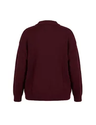 Wardrobe Essentials Burgundy Soft Textured Knitwear Sweater - 2