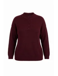 Wardrobe Essentials Burgundy Soft Textured Knitwear Sweater
