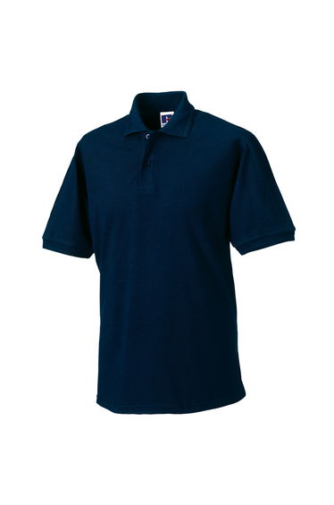 Russell Mens Polycotton Pique Hardwearing Polo Shirt - French Navy