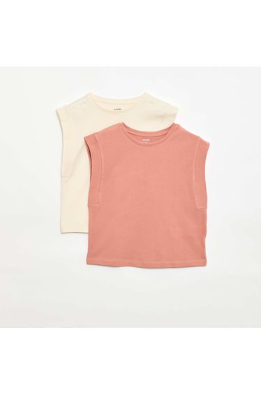 2-Pack of Plain Tank Tops PINK