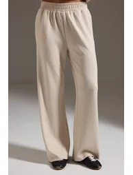 Stone Plain Regular/Normal Fit Stand Collar Tube Leg Soft Touch Knitted Bottom - Top Set - 4