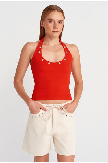 Dilvin Women’s Cotton Denim Shorts With Drawstring Waist