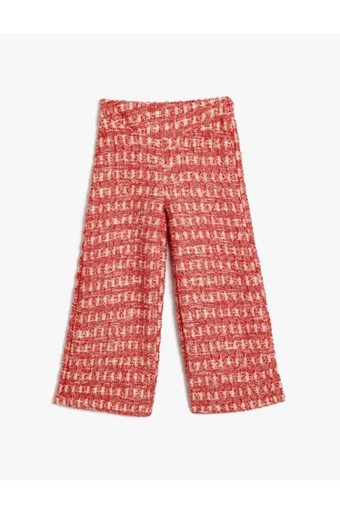 Women / Girl Red Patterned Jeans
