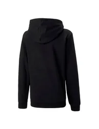 Boy's Puma Juniors TeamGOAL 23 Casuals Pullover Hoodie in Black - 1