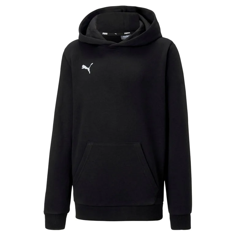Boy's Puma Juniors TeamGOAL 23 Casuals Pullover Hoodie in Black
