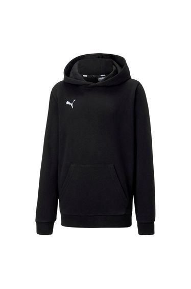 Boy's Puma Juniors TeamGOAL 23 Casuals Pullover Hoodie in Black