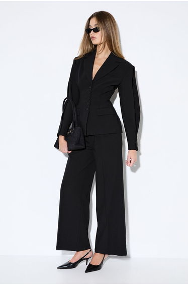 Premium Pleated Sleeve Blazer