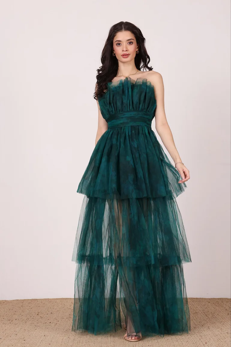 light green beaded dress Lana Maxi Dress main image 0