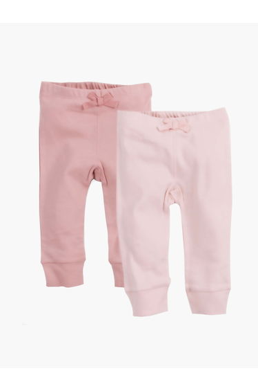 Pack of 2 - 100% Soft Cotton Stretchable Waist Pants
