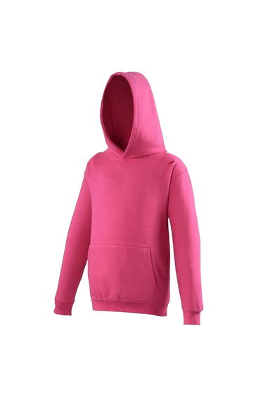 Awdis Kids Unisex Hooded Sweatshirt / Hoodie / Schoolwear - Hot Pink