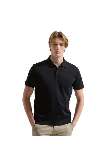 Asquith & Fox Mens Premium Mercerised Cotton Polo Shirt - Black