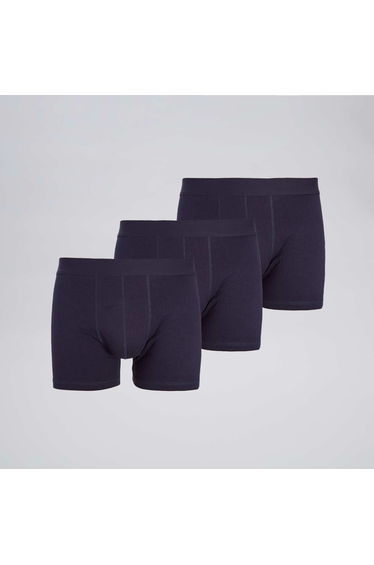Pack of 3 plain boxers navy
