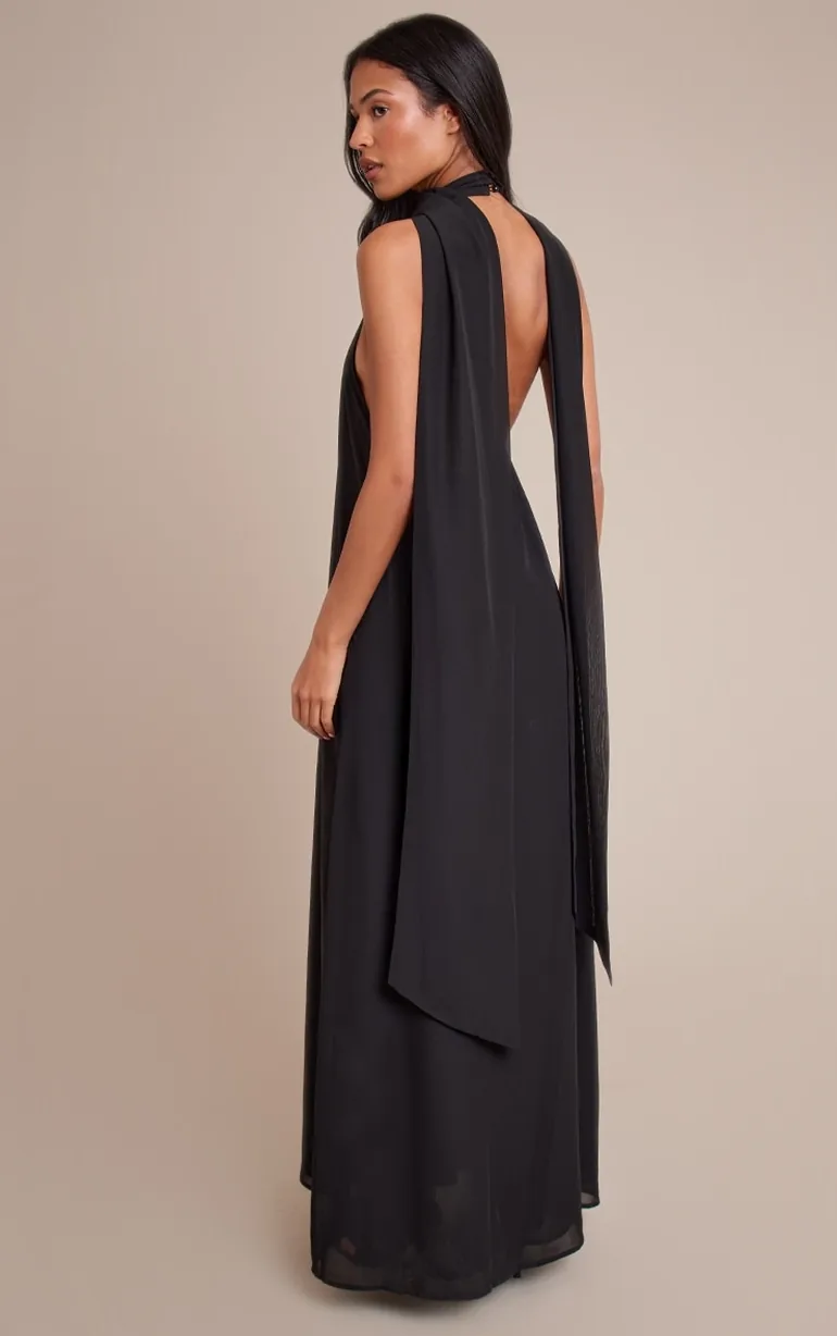 black graduation dress nearby Sheila Strapless Maxi Dress With Scarf main image 0