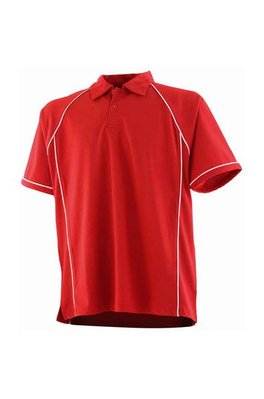 Finden & Hales Childrens/Kids Performance Contrast Piping Polo Shirt - Red/White