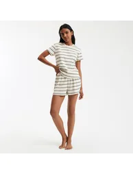 Striped Pyjamas in Rib Knit