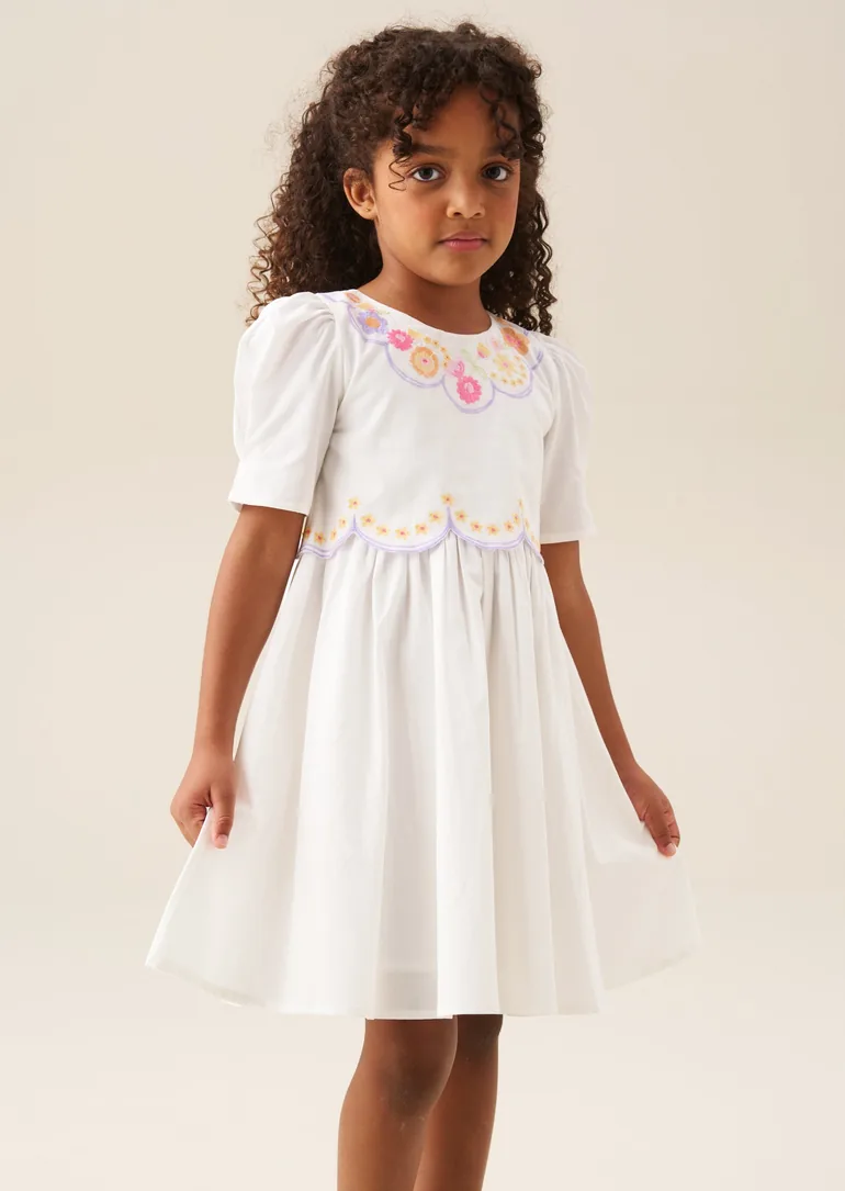 Gabby Floral Embroidered Dress