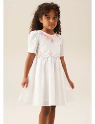 Gabby Floral Embroidered Dress