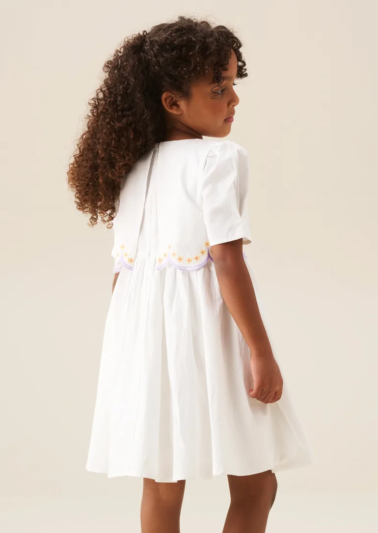 Gabby Floral Embroidered Dress - 4