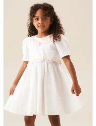 Gabby Floral Embroidered Dress - 2