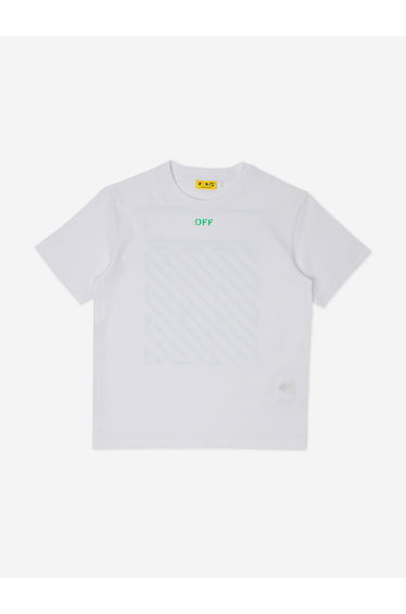 Off-White Boys Off Diag T-Shirt in White