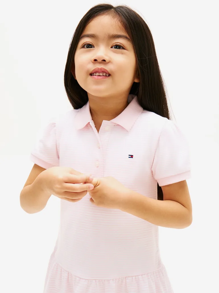 Tommy Hilfiger Girls Polo Dress in Pink - 1