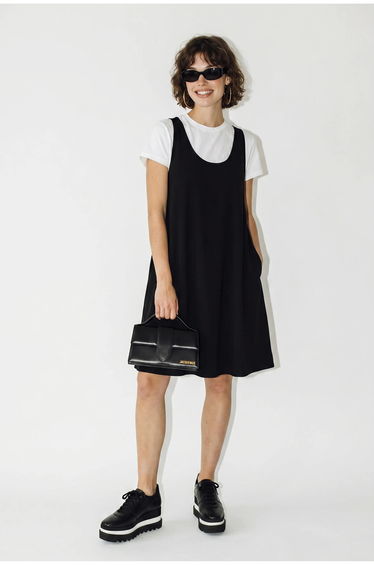 LUCCI Sleeveless A-line Mini Dress With Pockets