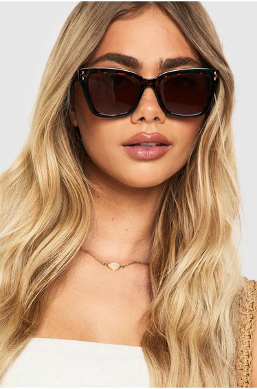 Tortoise Shell Cat Eye Sunglasses - brown
