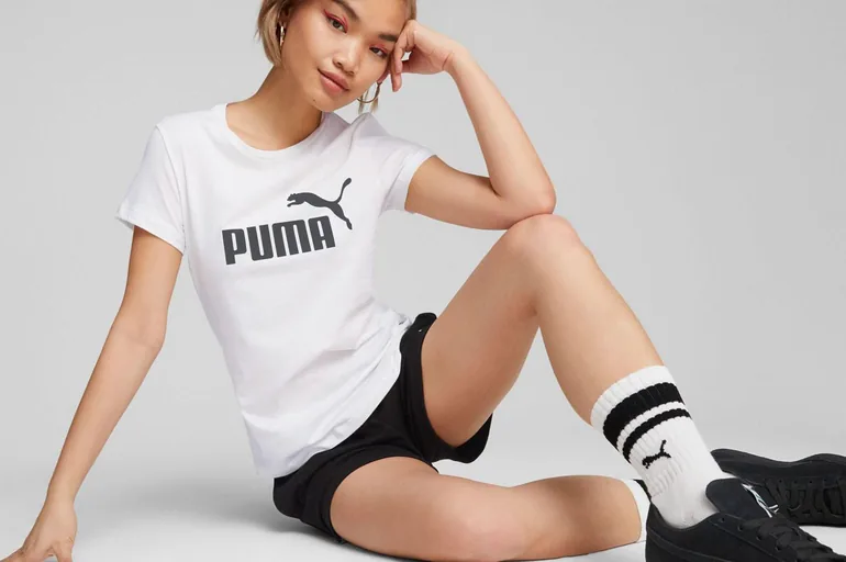 Women's Puma Essential Logo T-Shirt in White - 8