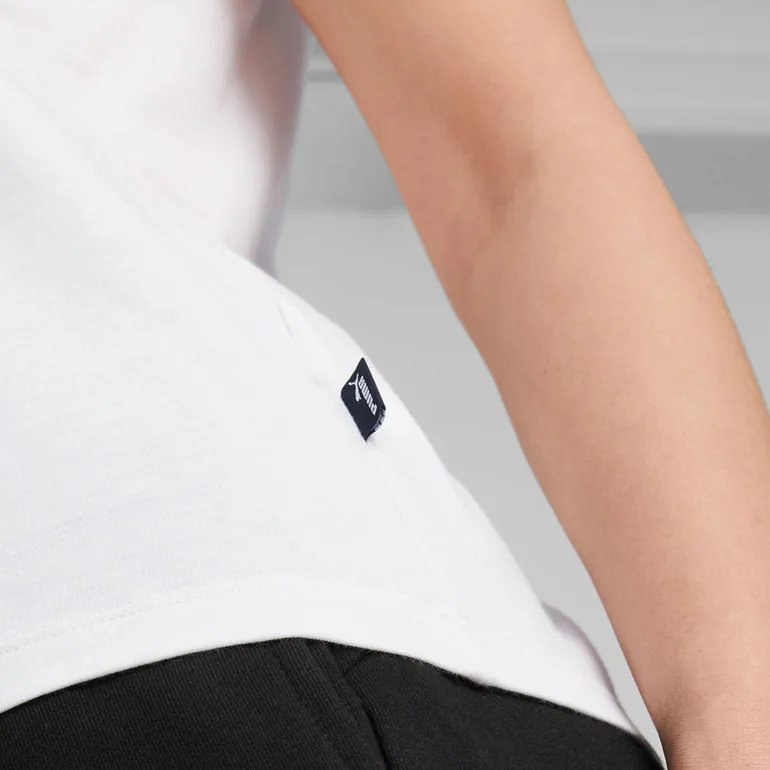 Women's Puma Essential Logo T-Shirt in White - 6