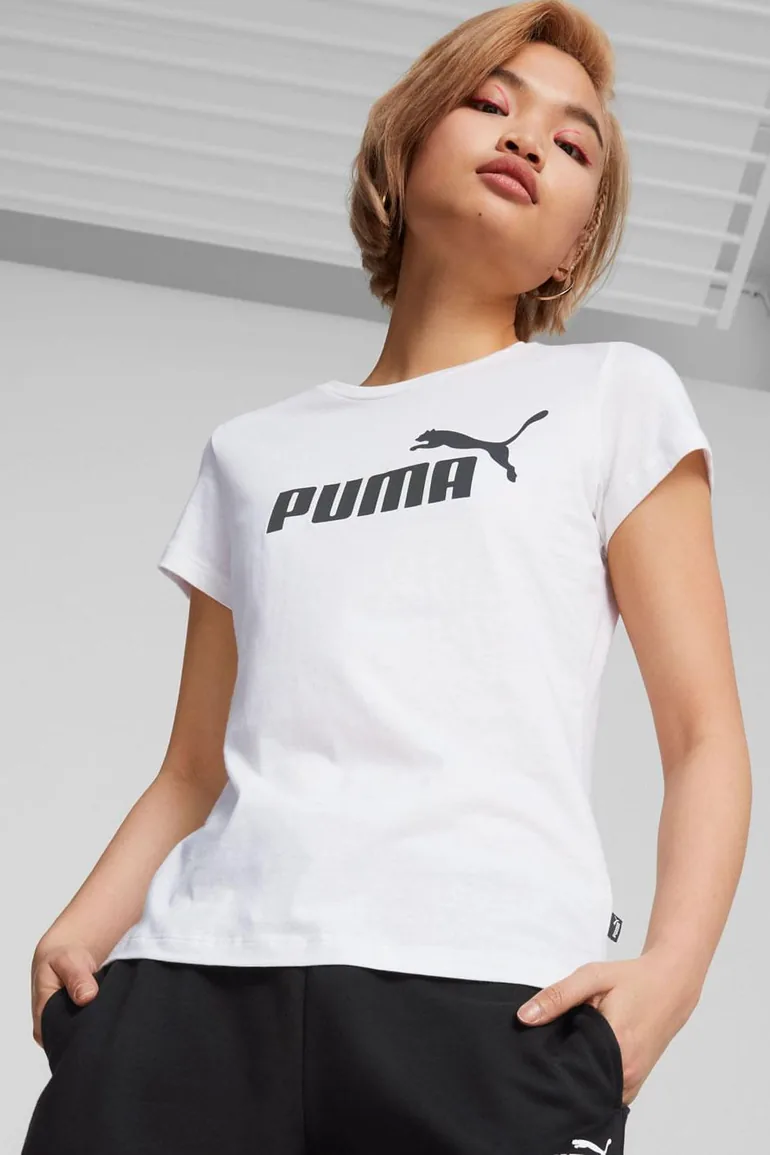 Women's Puma Essential Logo T-Shirt in White