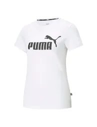 Women's Puma Essential Logo T-Shirt in White - 2