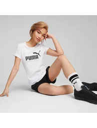 Women's Puma Essential Logo T-Shirt in White - 1