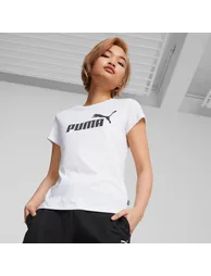 Women's Puma Essential Logo T-Shirt in White - 4