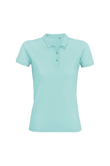 SOLS Womens/Ladies Planet Organic Polo Shirt - Arctic Blue