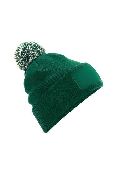 Beechfield Unisex Adults Snowstar Printers Beanie - Bottle Green/Off White
