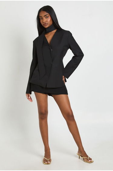 Tailored Mini Skort - black