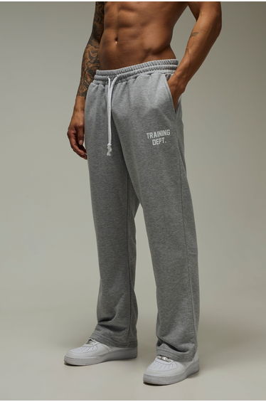 Training Dept Contrast Drawcord Straight Leg Jogger - grey marl