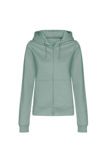 Awdis Womens/Ladies College Zoodie Hoodie - Dusty Green