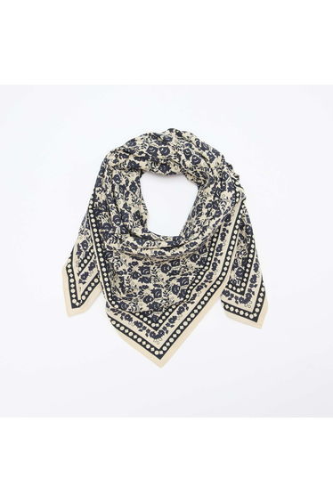 Large Square Scarf - 100 x 100 cm BLUE