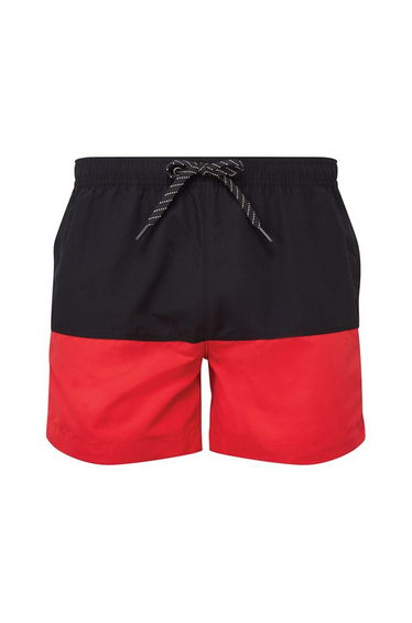 Asquith & Fox Mens Swim Shorts - Black/Red