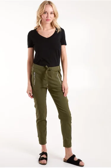 Zip Drawstring Trousers