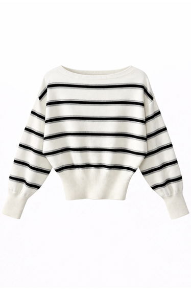 MIXRAY Asymmetric sweater with ribbed hem