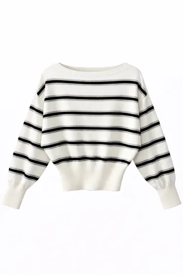 MIXRAY Asymmetric sweater with ribbed hem