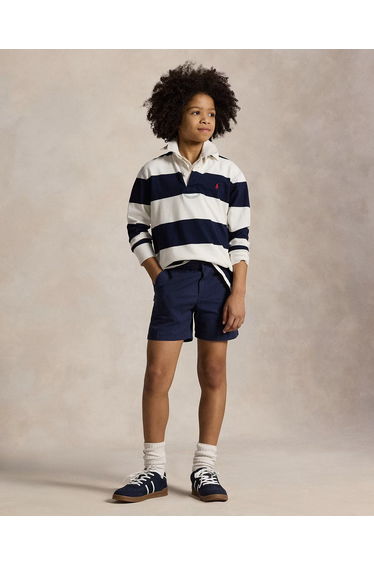 Boys Striped Rugby Shirt in Multicolour