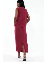 MSN Cotton Viscose Linen Two-Piece Coord - 2
